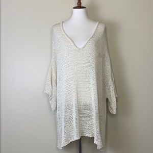 ANGEL APPAREL Knit Plunge V-Neck Knit Sweater Top M